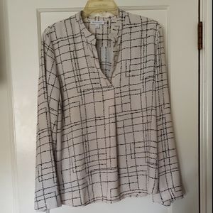 Prologue cream and black blouse